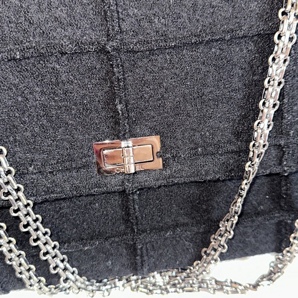 Authentic Wool Vintage Chanel Mademoiselle Chocolate Jumbo Flap 👜 - Picture 8 of 13